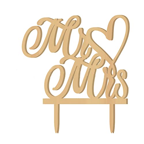 1 Stück Mr & Mrs Cake Topper, Holz Mr and Mrs Cake Dekoration, Hochzeit Tortendeko, Elegante Acryl Cake Topper für Wedding Anniversary Hochzeiten Party Decoration,Holzfarbe 1 Stück Mr & Mrs Cake Topper, Holz Mr and Mrs Cake Dekoration, Hochzeit Tortendeko, Elegante Acryl Cake Topper für Wedding Anniversary Hochzeiten Party Decoration,Holzfarbe von Anevous