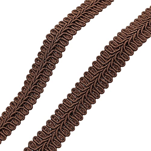 10 Meters 1,5 cm Dekoborte Polyester Spitzenband, Trim Sewing Lace Ribbon, Spitzenborte Borte Dekoband, geflochtenes Spitzenbesatz Zierborte Bänder für DIY Handwerk Nähen Kleidung Vorhang,Dunkelbraun 10 Meters 1,5 cm Dekoborte Polyester Spitzenband, Trim Sewing Lace Ribbon, Spitzenborte Borte Dekoband, geflochtenes Spitzenbesatz Zierborte Bänder für DIY Handwerk Nähen Kleidung Vorhang,Dunkelbraun von Anevous