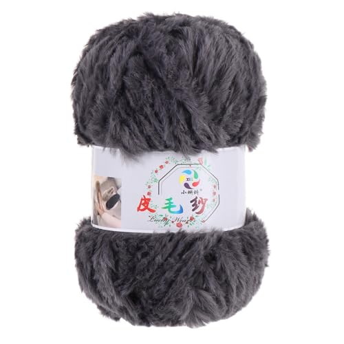 Anevous 100g Knäuel Kunstfellgarn Handstrickgarne, Plüschgarn Wolle zum Häkeln, Flauschiges Handstrickgarn, Häkelgarn Kunstpelzgarn, Stricken Garn für Basteln Häkeln und Kunsthandwerk,Dunkelgrau Anevous 100g Knäuel Kunstfellgarn Handstrickgarne, Plüschgarn Wolle zum Häkeln, Flauschiges Handstrickgarn, Häkelgarn Kunstpelzgarn, Stricken Garn für Basteln Häkeln und Kunsthandwerk,Dunkelgrau von Anevous