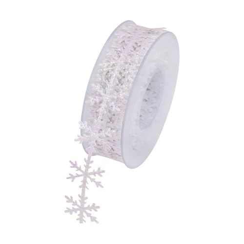 10m Schneeflocken Spitzenband Dekoband, Weihnachtsbänder Schneeflocke Band, Geschenkband Weihnachten, Schleifenband zum Bastel für Nähen Handwerk Weihnachtsbaum Deko Geschenkbox Scrapbooking,Weiß 10m Schneeflocken Spitzenband Dekoband, Weihnachtsbänder Schneeflocke Band, Geschenkband Weihnachten, Schleifenband zum Bastel für Nähen Handwerk Weihnachtsbaum Deko Geschenkbox Scrapbooking,Weiß von Anevous