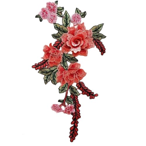 2 Stück Rose Blumen Bestickt Flicken,Dekorative Aufnäher Zum Aufnähen,Spitze Applikation Patches für Nähen,Clothing Accessories,DIY Basteln,Stickerei Für Kleider,Kleidung,Hochzeitskleid,Orange 2 Stück Rose Blumen Bestickt Flicken,Dekorative Aufnäher Zum Aufnähen,Spitze Applikation Patches für Nähen,Clothing Accessories,DIY Basteln,Stickerei Für Kleider,Kleidung,Hochzeitskleid,Orange von Anevous