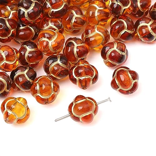25 Stück Bernstein Perlen, Acryl Perlen zum Auffädeln Lose Bernstein Perlen mit Loch zum Schmuck, Golden Bastelnperlen, Armbandperlen für Schmuckherstellung,Chinesische Knotenrunde Perlen 11.5mm 25 Stück Bernstein Perlen, Acryl Perlen zum Auffädeln Lose Bernstein Perlen mit Loch zum Schmuck, Golden Bastelnperlen, Armbandperlen für Schmuckherstellung,Chinesische Knotenrunde Perlen 11.5mm von Anevous