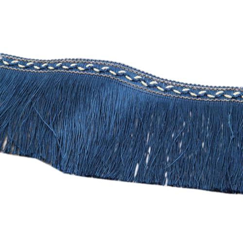 2m 13cm Breite Quaste Fransenborte Fransenband, Seidig Fransen Fransenbordüre, Dekoband Fransen-Borten Bänder, Fransenbesatz Zierband Dekoborte für DIY Basteln Kostüme Vorhänge Nähzubehör,Königsblau 2m 13cm Breite Quaste Fransenborte Fransenband, Seidig Fransen Fransenbordüre, Dekoband Fransen-Borten Bänder, Fransenbesatz Zierband Dekoborte für DIY Basteln Kostüme Vorhänge Nähzubehör,Königsblau von Anevous
