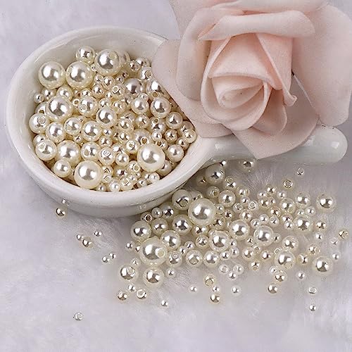 300 Stück Runde Kunstperlen, 3-8 mm Lose Perlen zum Auffädeln met Loch, Zwischenperlen, Rundperlen für Basteln Schmuckherstellung, DIY Armbänder Ketten Halsketten Schmuck Ohrring,Gebrochenes Weiß 300 Stück Runde Kunstperlen, 3-8 mm Lose Perlen zum Auffädeln met Loch, Zwischenperlen, Rundperlen für Basteln Schmuckherstellung, DIY Armbänder Ketten Halsketten Schmuck Ohrring,Gebrochenes Weiß von Anevous