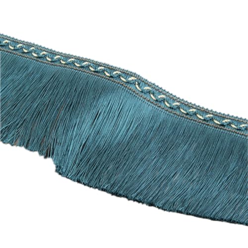 3m 13cm Breite Quaste Fransenborte Fransenband, Seidig Fransen Fransenbordüre, Dekoband Fransen-Borten Bänder, Fransenbesatz Zierband Dekoborte für DIY Basteln Kostüme Vorhänge Nähzubehör,Seeblau 3m 13cm Breite Quaste Fransenborte Fransenband, Seidig Fransen Fransenbordüre, Dekoband Fransen-Borten Bänder, Fransenbesatz Zierband Dekoborte für DIY Basteln Kostüme Vorhänge Nähzubehör,Seeblau von Anevous