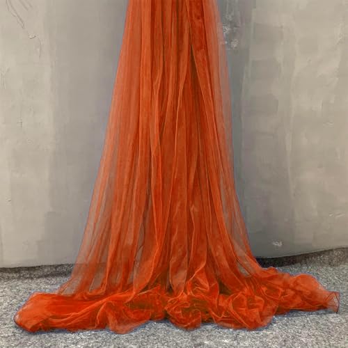 3m x 150cm Tüllstoff zum Nähen, Soft Tüll Stoffe Meterware, Netzstoff Dekostoff zum Dekorieren, Tülldekostoff Drapierstoff für Hochzeit Vorhänge Kleid Tüllrock Torbogen Zeremonie Deko,Orange A 3m x 150cm Tüllstoff zum Nähen, Soft Tüll Stoffe Meterware, Netzstoff Dekostoff zum Dekorieren, Tülldekostoff Drapierstoff für Hochzeit Vorhänge Kleid Tüllrock Torbogen Zeremonie Deko,Orange A von Anevous