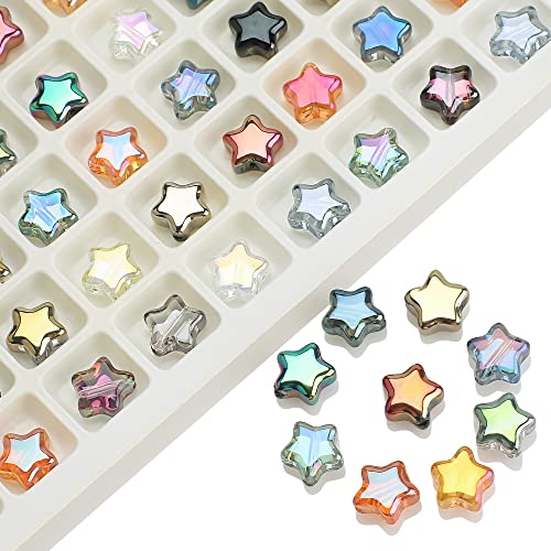 50 Stück Stern Glaskristallperlen, 8mm Fünfzackige Stern Zwischenperlen, Perlen zum Auffädeln, Glitzerperlen für Basteln Schmuckherstellung, DIY Armbänder Ketten Halskette Ohrring,Gemischte Farben 50 Stück Stern Glaskristallperlen, 8mm Fünfzackige Stern Zwischenperlen, Perlen zum Auffädeln, Glitzerperlen für Basteln Schmuckherstellung, DIY Armbänder Ketten Halskette Ohrring,Gemischte Farben von Anevous