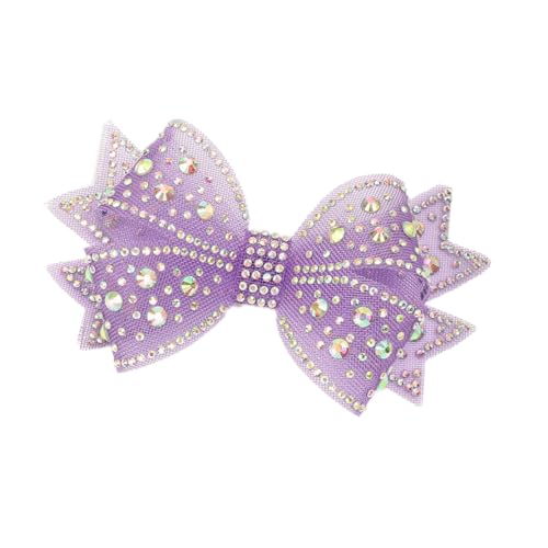 Anevous 1 Stück Schleife Strass Patches,Glitzer Schleife Aufnäher,Aufbügeln Kristall Bling Schleifenknoten,Applikation für Kleidung Jeans Taschen Jacken Hüte Schuhe DIY Kunsthandwerk,Lila von Anevous