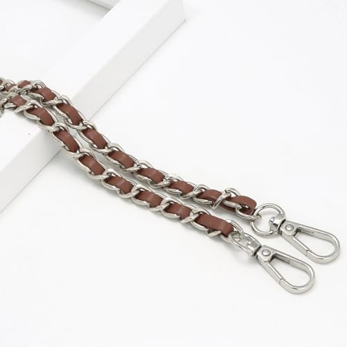 Anevous 1 Stück Taschenkette Metall, 120cm Metall Tasche Kette Taschenkette mit Karabinerhake, Handtasche Taschengurt Schultergurt Ersatz für Taschen Kettenriemen Damen,Silber Braun Anevous 1 Stück Taschenkette Metall, 120cm Metall Tasche Kette Taschenkette mit Karabinerhake, Handtasche Taschengurt Schultergurt Ersatz für Taschen Kettenriemen Damen,Silber Braun von Anevous