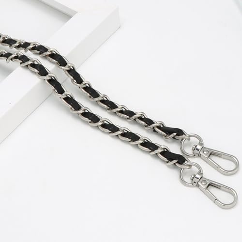 Anevous 1 Stück Taschenkette Metall, 120cm Metall Tasche Kette Taschenkette mit Karabinerhake, Handtasche Taschengurt Schultergurt Ersatz für Taschen Kettenriemen Damen,Silber Schwarz Anevous 1 Stück Taschenkette Metall, 120cm Metall Tasche Kette Taschenkette mit Karabinerhake, Handtasche Taschengurt Schultergurt Ersatz für Taschen Kettenriemen Damen,Silber Schwarz von Anevous