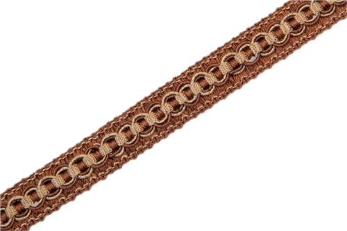 Anevous 10 Meter Spitzenband Borte, 2cm Geflochten Dekoband, Spitze Bordüre Zierband, Lace Trim Spitzenborte für Nähen Handwerk Vorhangpolster Kleidung Deko Heimdekoration,Dunkelbraun 10m von Anevous