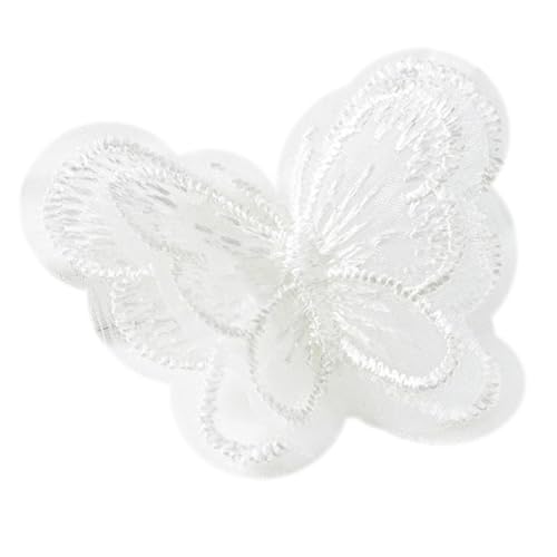 Anevous 10 Stück Schmetterling Patches, Doppellagiger Organza Schmetterling Flicken zum Aufnähen, Spitze Applikationen, Nähen Aufnäher, Stickerei Patche für DIY Handwerk Dekorieren, Kleidung,Weiß Anevous 10 Stück Schmetterling Patches, Doppellagiger Organza Schmetterling Flicken zum Aufnähen, Spitze Applikationen, Nähen Aufnäher, Stickerei Patche für DIY Handwerk Dekorieren, Kleidung,Weiß von Anevous