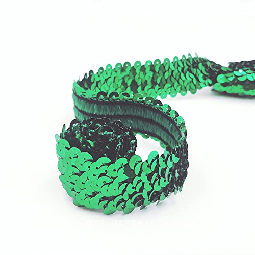 Anevous 10 Yards Dreireihige Pailletten Stretchspitze, 3 cm Glitzer Zierband Paillettenband, Dekoband Borte Bortenband zum Nähen DIY Handwerk KostüMe Verzierungen, Bastelprojekte,Grün Anevous 10 Yards Dreireihige Pailletten Stretchspitze, 3 cm Glitzer Zierband Paillettenband, Dekoband Borte Bortenband zum Nähen DIY Handwerk KostüMe Verzierungen, Bastelprojekte,Grün von Anevous