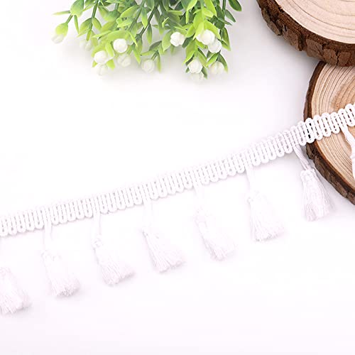 Anevous 10 Yards Quaste Spitzenband 4 cm Quastenborte Band zum Nähen Spitze Borte Quastenband, Fransenborte Quaste Trimmen für DIY Kleidung, Vorhang Tischdecke Dekorieren,Weiß Anevous 10 Yards Quaste Spitzenband 4 cm Quastenborte Band zum Nähen Spitze Borte Quastenband, Fransenborte Quaste Trimmen für DIY Kleidung, Vorhang Tischdecke Dekorieren,Weiß von Anevous