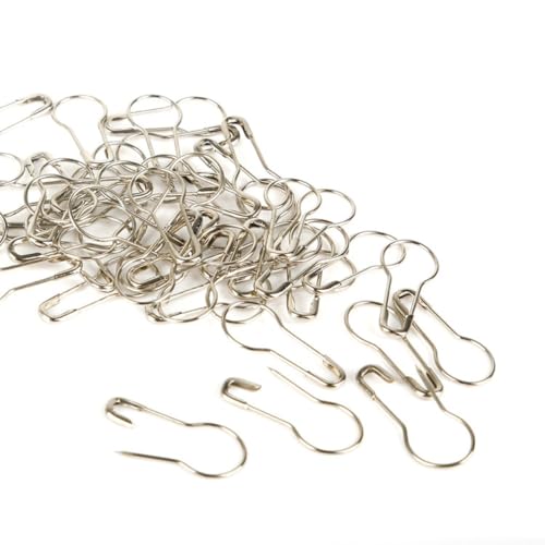 Anevous 100 Stück Birne Sicherheitsnadeln, Metall Calabash Pin, Birne Pins Maschenmarkierern, klein Kürbis Pins Reihenmarkierer Häkeln für DIY Kunsthandwerk Herstellung Nähen Kleidung Stricken,Silber von Anevous