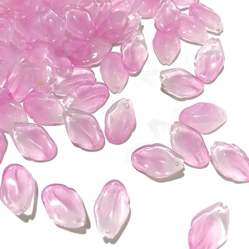 Anevous 100 Stück Glasblattperlen zum Basteln, Lose Blatt Perlen zum Auffädeln für Armbänder, Glas Perlen mit Loch für DIY Halskette Handwerk Halsketten Schmuckherstellung Ohrringe,Rosa Anevous 100 Stück Glasblattperlen zum Basteln, Lose Blatt Perlen zum Auffädeln für Armbänder, Glas Perlen mit Loch für DIY Halskette Handwerk Halsketten Schmuckherstellung Ohrringe,Rosa von Anevous
