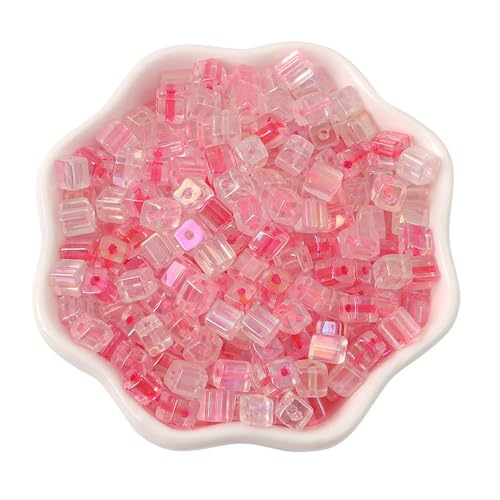 Anevous 100 Stück Glasperlen Zum Auffädeln, 5mm Quadratische Perlen, Zwischenperlen Zum Basteln, Perlen für Armbänder für DIY Halsketten Schmuckherstellung, Ohrringe, Armbändern,Rosa A Anevous 100 Stück Glasperlen Zum Auffädeln, 5mm Quadratische Perlen, Zwischenperlen Zum Basteln, Perlen für Armbänder für DIY Halsketten Schmuckherstellung, Ohrringe, Armbändern,Rosa A von Anevous