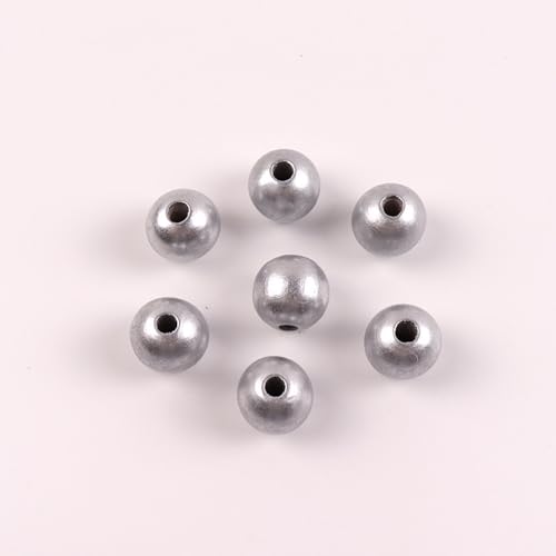 Anevous 100 Stück Holzperlen,Lose Perlen Holzkugeln,Holzkugeln mit Loch,Runde Holzperlen zum auffädeln,Bastelnperlen für DIY Handgefertigte Dekorationen Schmuck Armbänder Basteln,Silber 12mm Anevous 100 Stück Holzperlen,Lose Perlen Holzkugeln,Holzkugeln mit Loch,Runde Holzperlen zum auffädeln,Bastelnperlen für DIY Handgefertigte Dekorationen Schmuck Armbänder Basteln,Silber 12mm von Anevous