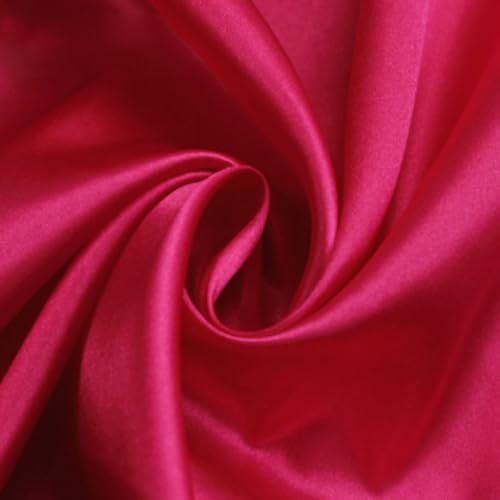 Anevous 100cm x150cm Satin Stoff, Einfarbig Stoffe zum Nähen, Kleiderstoff Dekostoff Meterware, Satinstoff zum Basteln, Bezugsstoff für Kleidung Vorhänge Tischdecken Deko,Rosenrot Anevous 100cm x150cm Satin Stoff, Einfarbig Stoffe zum Nähen, Kleiderstoff Dekostoff Meterware, Satinstoff zum Basteln, Bezugsstoff für Kleidung Vorhänge Tischdecken Deko,Rosenrot von Anevous