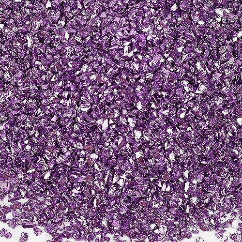 Anevous 100g Crushed Glass Chips, 1-2mm Unregelmäßiges Glitzer Glassplitter, Glitterglas Kies, Glasperlen zum Basteln für Nail Art Crafts DIY Vase Epoxidharz Schmuck Making Heimdekoration,Hellviolett Anevous 100g Crushed Glass Chips, 1-2mm Unregelmäßiges Glitzer Glassplitter, Glitterglas Kies, Glasperlen zum Basteln für Nail Art Crafts DIY Vase Epoxidharz Schmuck Making Heimdekoration,Hellviolett von Anevous