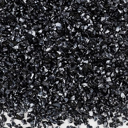 Anevous 100g Crushed Glass Chips, 1-2mm Unregelmäßiges Glitzer Glassplitter, Glitterglas Kies, Glasperlen zum Basteln für Nail Art Crafts DIY Vase Epoxidharz Schmuck Making Heimdekoration,Schwarz Anevous 100g Crushed Glass Chips, 1-2mm Unregelmäßiges Glitzer Glassplitter, Glitterglas Kies, Glasperlen zum Basteln für Nail Art Crafts DIY Vase Epoxidharz Schmuck Making Heimdekoration,Schwarz von Anevous