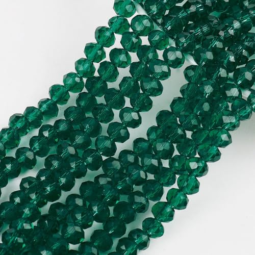 Anevous 125 Stück Glasperlen zum Auffädeln, Facettierte Perlen mit Loch, Basteln Perlen Schmuck, DIY Bastelperlen für Halskette, Armband, Schmuckherstellung Handwerk,Dunkelgrün A 4mm Anevous 125 Stück Glasperlen zum Auffädeln, Facettierte Perlen mit Loch, Basteln Perlen Schmuck, DIY Bastelperlen für Halskette, Armband, Schmuckherstellung Handwerk,Dunkelgrün A 4mm von Anevous