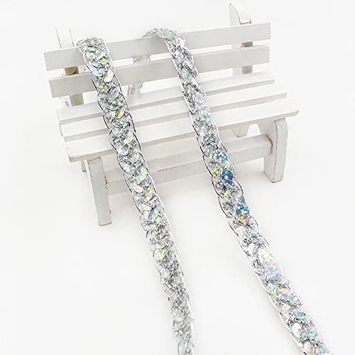 Anevous 13m Spitzenband Trim, Spitzenbordüre zum Nähen, Dekoband Zierband Spitze, Lace Spitze Borten Ribbon für DIY Handwerk, Hochzeit Braut, Kostüm Schmuck, Kunsthandwerk und Nähen,Silber 12mmx13m Anevous 13m Spitzenband Trim, Spitzenbordüre zum Nähen, Dekoband Zierband Spitze, Lace Spitze Borten Ribbon für DIY Handwerk, Hochzeit Braut, Kostüm Schmuck, Kunsthandwerk und Nähen,Silber 12mmx13m von Anevous