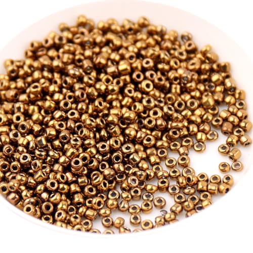 Anevous 144pcs Metallic Farbe Glas Perlen,Runde Perlen für Armbänder,Glasperlen zum Auffädeln,Bastbeln Loseperlen für Halsketten,DIY Geschenkidee,Schmuckherstellung,Bronze,4mm Anevous 144pcs Metallic Farbe Glas Perlen,Runde Perlen für Armbänder,Glasperlen zum Auffädeln,Bastbeln Loseperlen für Halsketten,DIY Geschenkidee,Schmuckherstellung,Bronze,4mm von Anevous