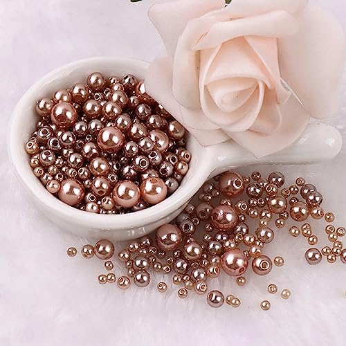 Anevous 150 Stück Runde Kunstperlen, 3-8 mm Lose Perlen zum Auffädeln met Loch, Zwischenperlen, Rundperlen für Basteln Schmuckherstellung, DIY Armbänder Ketten Halsketten Schmuck Ohrring,Braun Anevous 150 Stück Runde Kunstperlen, 3-8 mm Lose Perlen zum Auffädeln met Loch, Zwischenperlen, Rundperlen für Basteln Schmuckherstellung, DIY Armbänder Ketten Halsketten Schmuck Ohrring,Braun von Anevous