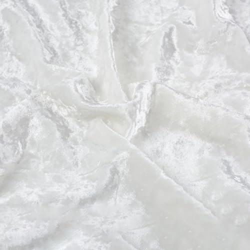 Anevous 1m Pannesamt Stoff Meterware Deko, Stretch Samt 160cm Breit Dekostoff, Kleiderstoff zum Nähen, Stoffe zum Basteln für Vorhänge Bühne Kostüm Kleidung Tischdecken Dekorieren,Weiß A Anevous 1m Pannesamt Stoff Meterware Deko, Stretch Samt 160cm Breit Dekostoff, Kleiderstoff zum Nähen, Stoffe zum Basteln für Vorhänge Bühne Kostüm Kleidung Tischdecken Dekorieren,Weiß A von Anevous
