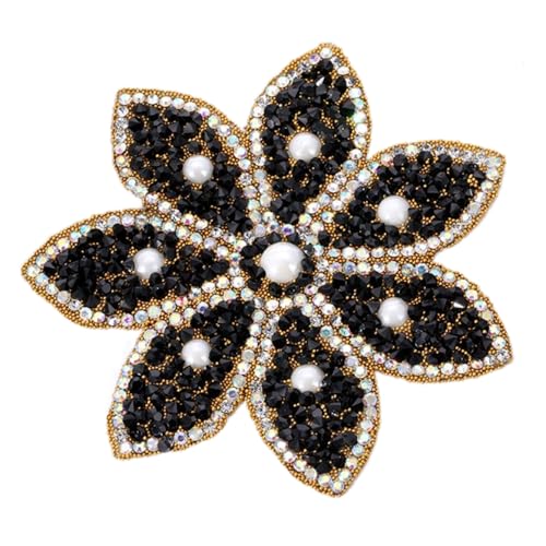 Anevous 2 Stück Bügelbilder Blume Patches, Aufbügelbilder Aufkleber zum Aufbügeln, Strass Flicken Aufbügeln, Blume Applikation für Kleidung T-Shirt Kleid Hosen Jeans Hüte Taschen,Schwarz Anevous 2 Stück Bügelbilder Blume Patches, Aufbügelbilder Aufkleber zum Aufbügeln, Strass Flicken Aufbügeln, Blume Applikation für Kleidung T-Shirt Kleid Hosen Jeans Hüte Taschen,Schwarz von Anevous
