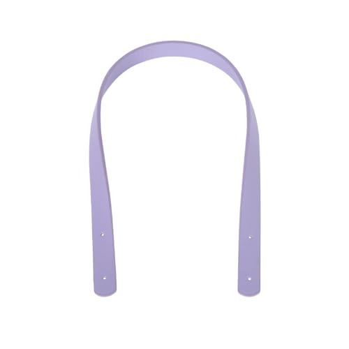 Anevous 2 Stück Lederhandtasche Griffe, Ersatz Taschengriff mit Nieten, 60 cm Leder Taschenhenkel Lederhänkel Taschenzubehör PU Schultergurte für Handtasche Geldbörsen,Lila von Anevous
