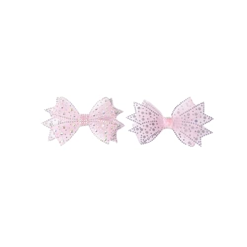 Anevous 2 Stück Schleife Strass Patches,Glitzer Schleife Aufnäher,Aufbügeln Kristall Bling Schleifenknoten,Applikation für Kleidung Jeans Taschen Jacken Hüte Schuhe DIY Kunsthandwerk,Rosa von Anevous