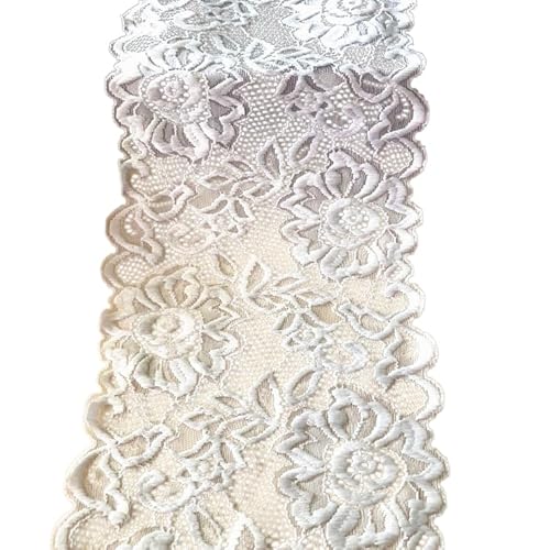 Anevous 2 Yard Elastische Nylon Spitzenband,15cm Breite Vintage Stretch Lace,Bestickte Spitze Borte,Häkelspitze für Heimwerker,Verzierungen,Bastelbedarf,Heimdekoration,Tischdeko,Hochzeit Deko,Weiß Anevous 2 Yard Elastische Nylon Spitzenband,15cm Breite Vintage Stretch Lace,Bestickte Spitze Borte,Häkelspitze für Heimwerker,Verzierungen,Bastelbedarf,Heimdekoration,Tischdeko,Hochzeit Deko,Weiß von Anevous