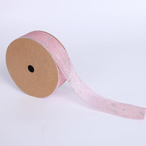 Anevous 20 Yards Sternenhimmelband, 40mm Deko Geschenkverpackung Band Geschenkband Dekoband zum Basteln Geschenkverpackungen DIY Handwerk, Weihnachten, Party Dekoration, Hochzeitdeko,Rosa Anevous 20 Yards Sternenhimmelband, 40mm Deko Geschenkverpackung Band Geschenkband Dekoband zum Basteln Geschenkverpackungen DIY Handwerk, Weihnachten, Party Dekoration, Hochzeitdeko,Rosa von Anevous