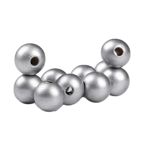 Anevous 200 Stück Holzperlen zum auffädeln 16 mm Lose Rund Holzperlen, Holzkugeln mit Loch Bastelnperlen Holz Perlen zum Basteln für Armband Halskette DIY Dekorationen Schmuck Herstellung,Silber Anevous 200 Stück Holzperlen zum auffädeln 16 mm Lose Rund Holzperlen, Holzkugeln mit Loch Bastelnperlen Holz Perlen zum Basteln für Armband Halskette DIY Dekorationen Schmuck Herstellung,Silber von Anevous