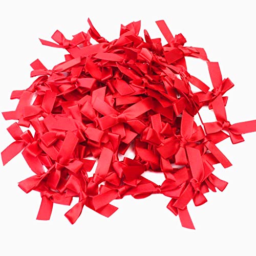 Anevous 200 Stück Mini Satinband Schleifen, 3 cm Klein Satin Band Schleife Mini Band Bowtie für Nähen DIY Handwerk, Hochzeit Deko, Haar Accessoires, Geschenk Box,Rot Anevous 200 Stück Mini Satinband Schleifen, 3 cm Klein Satin Band Schleife Mini Band Bowtie für Nähen DIY Handwerk, Hochzeit Deko, Haar Accessoires, Geschenk Box,Rot von Anevous