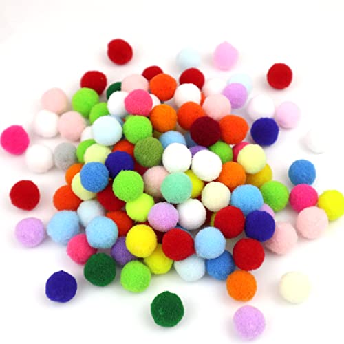 Anevous 200 Stück Pompons, Flauschigen Plüsch Bälle,Mini Bommeln Pom Poms,Pompom zum Basteln für Lustige DIY Kreative Handwerk, Ostern, Weihnachten, Bunt 3cm von Anevous