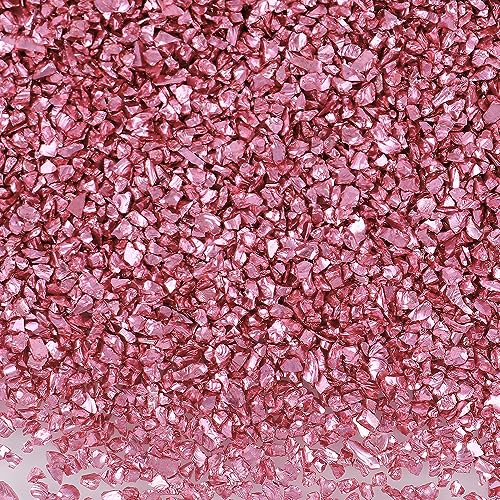 Anevous 20g Crushed Glass Chips, 1-2mm Unregelmäßiges Glitzer Glassplitter, Glitterglas Kies, Glasperlen zum Basteln für Nail Art Crafts DIY Vase Epoxidharz Schmuck Making Heimdekoration,Rosenrot Anevous 20g Crushed Glass Chips, 1-2mm Unregelmäßiges Glitzer Glassplitter, Glitterglas Kies, Glasperlen zum Basteln für Nail Art Crafts DIY Vase Epoxidharz Schmuck Making Heimdekoration,Rosenrot von Anevous