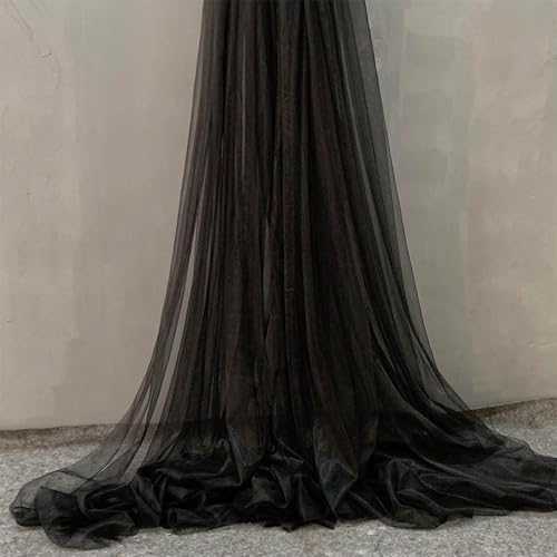 Anevous 2m x 150cm Tüllstoff zum Nähen, Soft Tüll Stoffe Meterware, Netzstoff Dekostoff zum Dekorieren, Tülldekostoff Drapierstoff für Hochzeit Vorhänge Kleid Tüllrock Torbogen Zeremonie Deko,Schwarz Anevous 2m x 150cm Tüllstoff zum Nähen, Soft Tüll Stoffe Meterware, Netzstoff Dekostoff zum Dekorieren, Tülldekostoff Drapierstoff für Hochzeit Vorhänge Kleid Tüllrock Torbogen Zeremonie Deko,Schwarz von Anevous