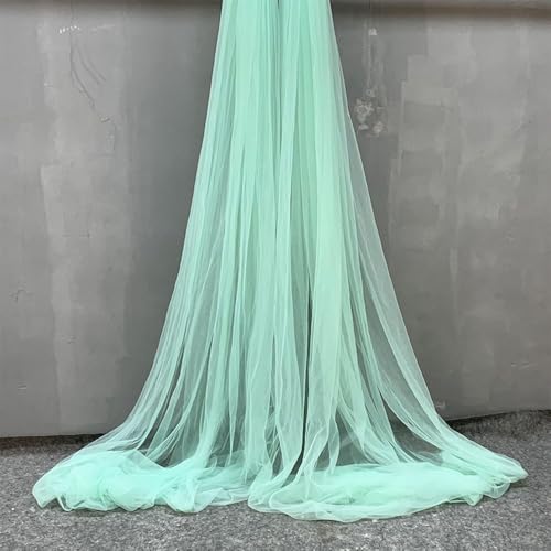 Anevous 2m x 150cm Tüllstoff zum Nähen, Soft Tüll Stoffe Meterware, Netzstoff Dekostoff zum Dekorieren, Tülldekostoff Drapierstoff für Hochzeit Vorhänge Kleid Tüllrock Torbogen Zeremonie Deko,Blau von Anevous