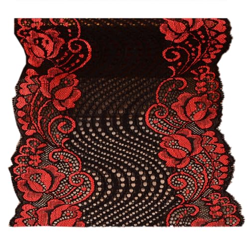 Anevous 3 Yards Spitzenband Spitzenbordüre, Spandex Zierband Spitzenborte Spitzen, 18 cm Breite Dekoband, Häkelspitze Spitze Borten für DIY Nähen Handwerk, Kleidung Zubehör Dekoration,Schwarz Rot Anevous 3 Yards Spitzenband Spitzenbordüre, Spandex Zierband Spitzenborte Spitzen, 18 cm Breite Dekoband, Häkelspitze Spitze Borten für DIY Nähen Handwerk, Kleidung Zubehör Dekoration,Schwarz Rot von Anevous