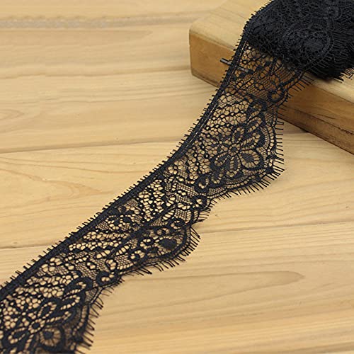Anevous 3 Yards Spitzenbordüre Spitzenband, Spitzen Blumen Borte Dekoband zum Nähen Zierband Spitzenborte für Nähen DIY Handwerk Kleidung Hochzeitskleid Dekorieren,Schwarz 5.7-6cm Anevous 3 Yards Spitzenbordüre Spitzenband, Spitzen Blumen Borte Dekoband zum Nähen Zierband Spitzenborte für Nähen DIY Handwerk Kleidung Hochzeitskleid Dekorieren,Schwarz 5.7-6cm von Anevous