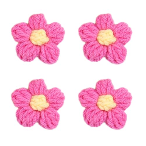 Anevous 30 Stück Blumen Patches Gestrickte, Gehäkelte Blümchen Applikationen, Nähapplikationen zum Aufnähen, Wollblume Ornament für DIY Nähen Kleidung Kleider T-Shirt Taschen Zubehör,Rosenrot Anevous 30 Stück Blumen Patches Gestrickte, Gehäkelte Blümchen Applikationen, Nähapplikationen zum Aufnähen, Wollblume Ornament für DIY Nähen Kleidung Kleider T-Shirt Taschen Zubehör,Rosenrot von Anevous