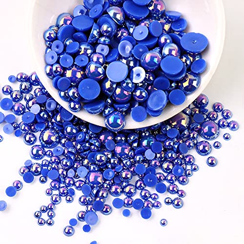 Anevous 30 Stück Halbrunde Perlen, Flache Rücken Perlen Künstliche Lose Perlen Kunststoff Bastelperlen Halbperlen zum Basteln für DIY Schmuckherstellung, Maniküre,Dunkelblau 10mm Anevous 30 Stück Halbrunde Perlen, Flache Rücken Perlen Künstliche Lose Perlen Kunststoff Bastelperlen Halbperlen zum Basteln für DIY Schmuckherstellung, Maniküre,Dunkelblau 10mm von Anevous