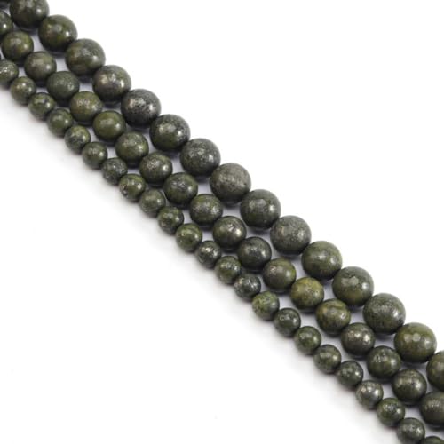 Anevous 35 Stück Achatperlen, Lose Runde Perlen mit Loch Mattiertem Achat Edelstein Perlen zum Auffädeln, Bastelperlen Schmuck für DIY Schmuckherstellung, Halskette, Armbänder,Dunkelgrün 10mm von Anevous