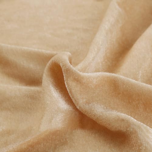 Anevous 3m x 165cm Pannesamt Stoff Meterware für Deko, Samt ähnliche Dekostoff, Stoffe zum Nähen, Samtstoff Basteln und Bekleidung Für Kleidung Vorhänge Gardinen Bühne Tischdecke Deko,Beige Anevous 3m x 165cm Pannesamt Stoff Meterware für Deko, Samt ähnliche Dekostoff, Stoffe zum Nähen, Samtstoff Basteln und Bekleidung Für Kleidung Vorhänge Gardinen Bühne Tischdecke Deko,Beige von Anevous