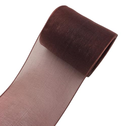 Anevous 4.5M Schleifenband Geschenkband, 5cm Breite Seidenband, Geschenkbänder Dekoration, Dekoband Weihnachtenband für Basteln,Geschenkverpackung, Hochzeit, Schleifen,Braun von Anevous