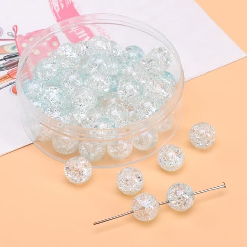 Anevous 40 Stück 10mm Runde Glasperlen,Armbänder-Perlen,Mini Kristall Perlenset,Bastelnperlen,Perlen zum Auffädeln,Lose Bead für Feiertage,Weihnachten,Schmuckherstellung,Partys,Geschenke,Hellblau Anevous 40 Stück 10mm Runde Glasperlen,Armbänder-Perlen,Mini Kristall Perlenset,Bastelnperlen,Perlen zum Auffädeln,Lose Bead für Feiertage,Weihnachten,Schmuckherstellung,Partys,Geschenke,Hellblau von Anevous