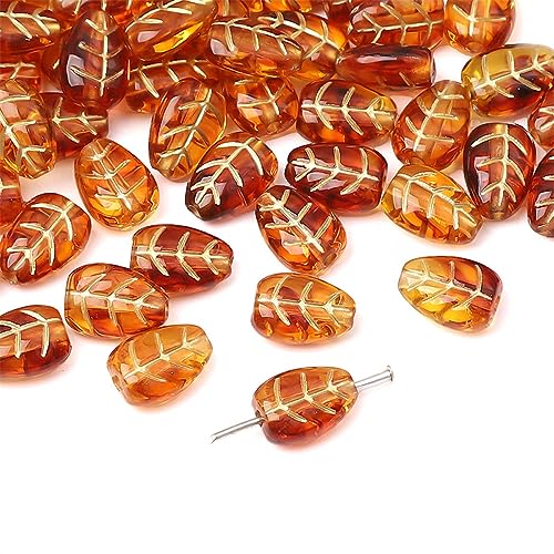 Anevous 50 Stück Bernstein Perlen, Acryl Perlen zum Auffädeln Lose Bernstein Perlen mit Loch zum Schmuck, Golden Bastelnperlen, Armbandperlen für Schmuckherstellung,Sukkulente Blätter 9x12mm Anevous 50 Stück Bernstein Perlen, Acryl Perlen zum Auffädeln Lose Bernstein Perlen mit Loch zum Schmuck, Golden Bastelnperlen, Armbandperlen für Schmuckherstellung,Sukkulente Blätter 9x12mm von Anevous